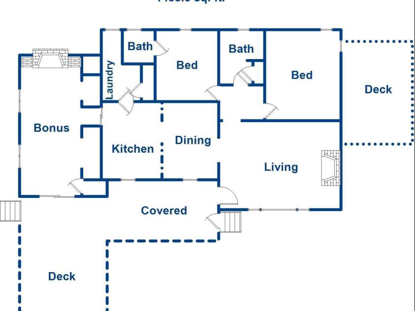 610 Banks Creek Road, Burnsville, NC 28714.  MLS# CAR4257560, YatesRealty ID 18041. Floor plan
