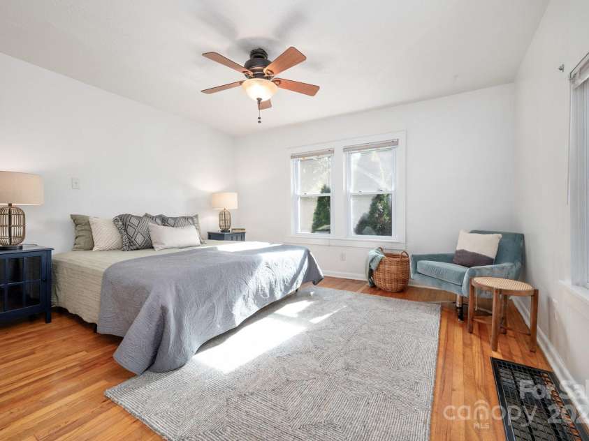 72 Rock Hill Road, Asheville, NC 28803.  MLS# CAR4250298, YatesRealty ID 18042. Front bedroom gets tons of natural light