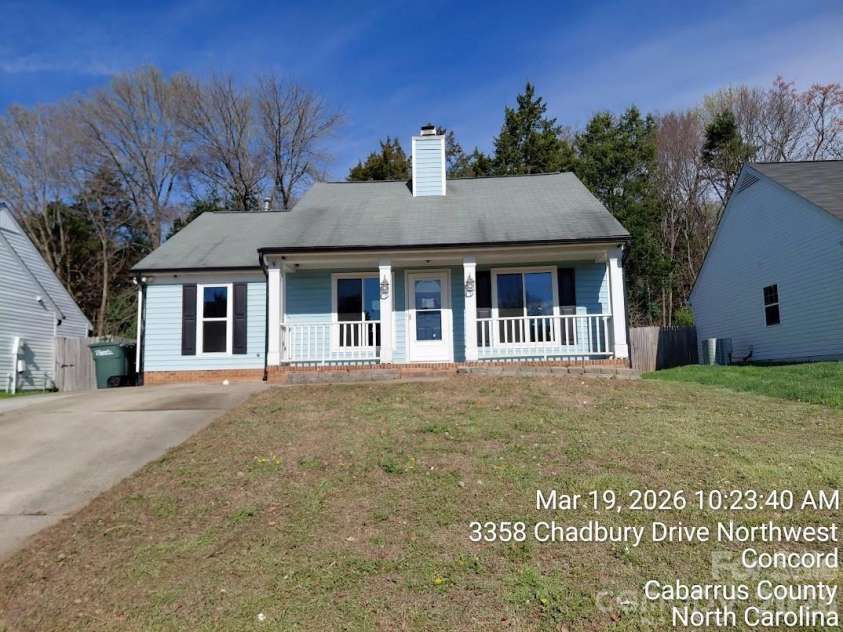 3358 Chadbury Drive, Concord, NC 28027.  MLS# CAR4377514, YatesRealty ID 18062. 