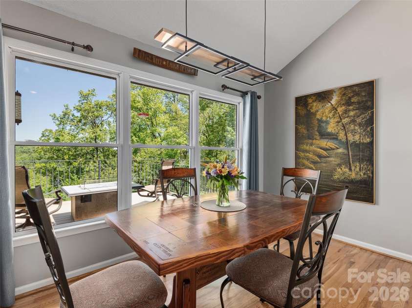 126 Stonebridge Drive, Hendersonville, NC 28739.  MLS# CAR4374699, YatesRealty ID 18072. Breakfast Room with a View