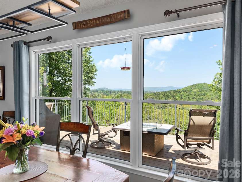 126 Stonebridge Drive, Hendersonville, NC 28739.  MLS# CAR4374699, YatesRealty ID 18072. Breakfast Room with a View