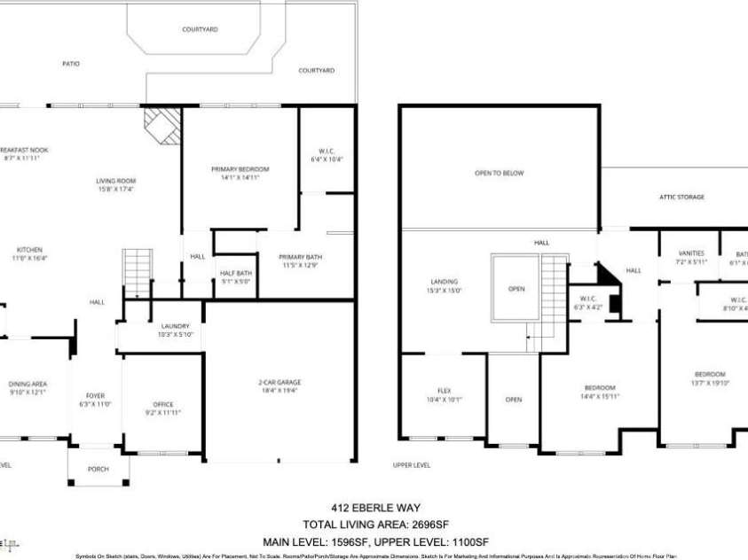 412 Eberle Way, Matthews, NC 28105.  MLS# CAR4363887, YatesRealty ID 18080. 