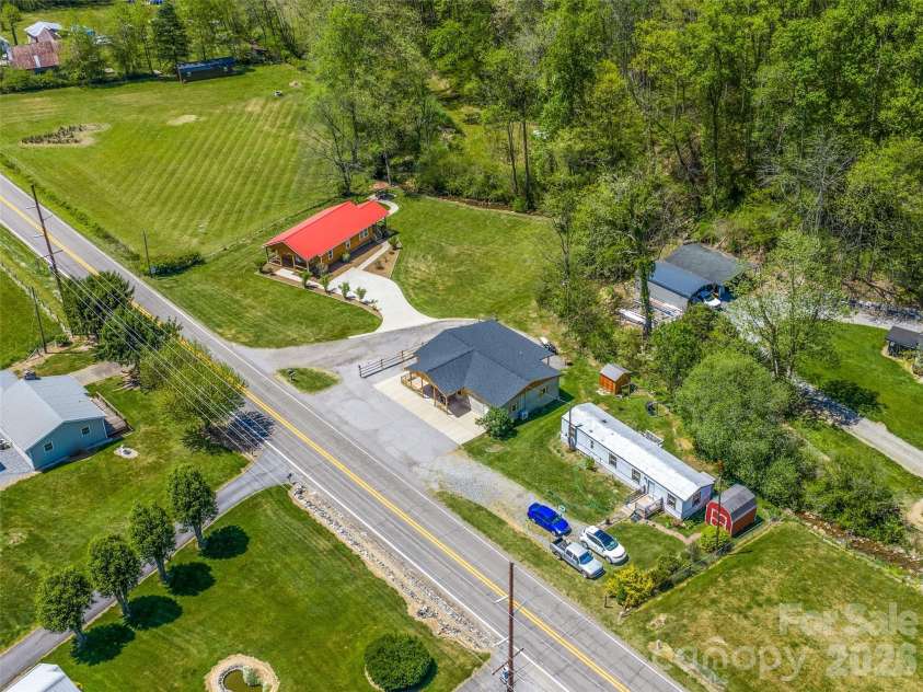 5881 US 23 Highway, Mars Hill, NC 28754.  MLS# CAR4374196, YatesRealty ID 18088. Aerial