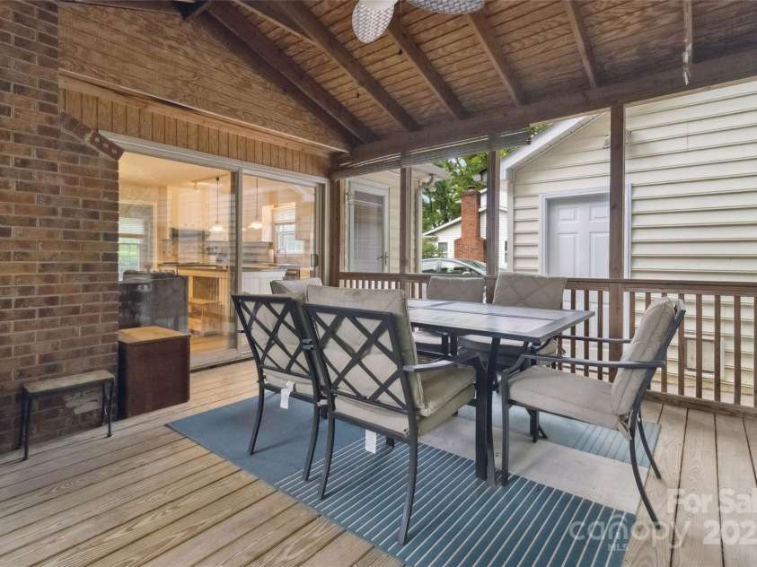 1821 Bonnie Lane, Charlotte, NC 28213.  MLS# CAR4264197, YatesRealty ID 18100. Back Porch looking into kitchen