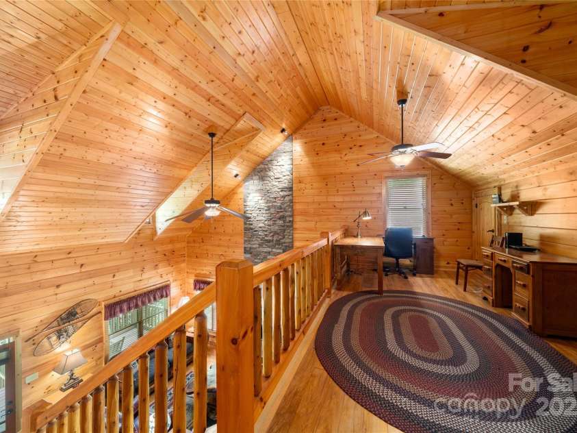 86 Sweet Birch Drive, Maggie Valley, NC 28751.  MLS# CAR4261566, YatesRealty ID 18106. Loft with office or media area