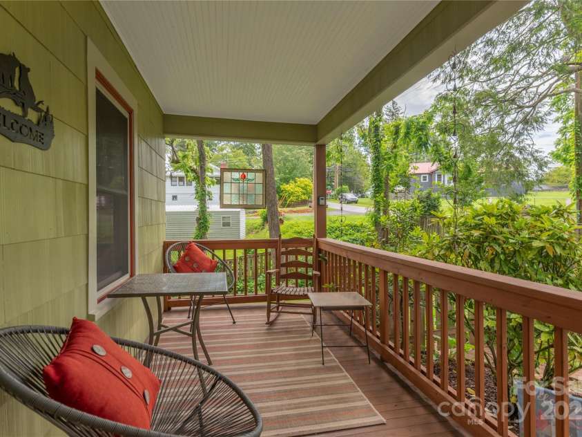 7 Grove Street, Weaverville, NC 28787.  MLS# CAR4262820, YatesRealty ID 18128. Front Porch