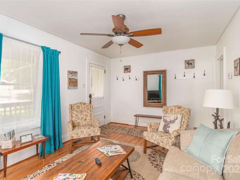 7 Grove Street, Weaverville, NC 28787.  MLS# CAR4262820, YatesRealty ID 18128. Living Room Different Angle