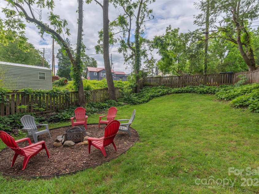 7 Grove Street, Weaverville, NC 28787.  MLS# CAR4262820, YatesRealty ID 18128. Side yard, different angle