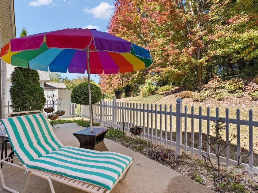 23 Holiday Drive, Arden, NC 28704.  MLS# CAR4312790, YatesRealty ID 1813. Back Patio