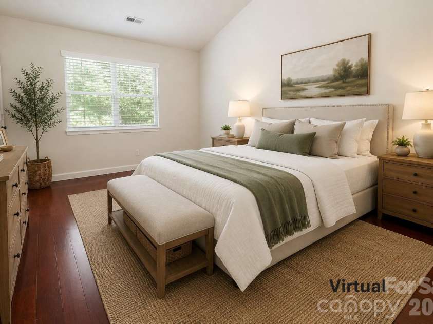 9313 Four Mile Creek Road, Charlotte, NC 28277.  MLS# CAR4366385, YatesRealty ID 18133. Primary Bedroom virtual
