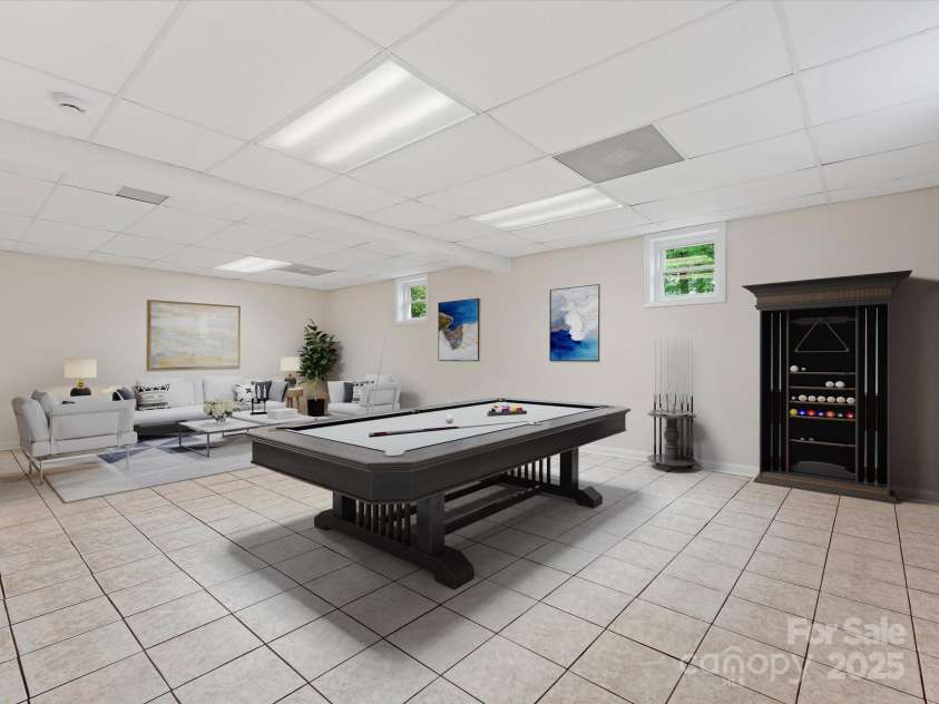 981 Meadowlark Drive, Rock Hill, SC 29732.  MLS# CAR4251814, YatesRealty ID 18166. VIRTUALLY STAGED BASEMENT AS GAMEROOM