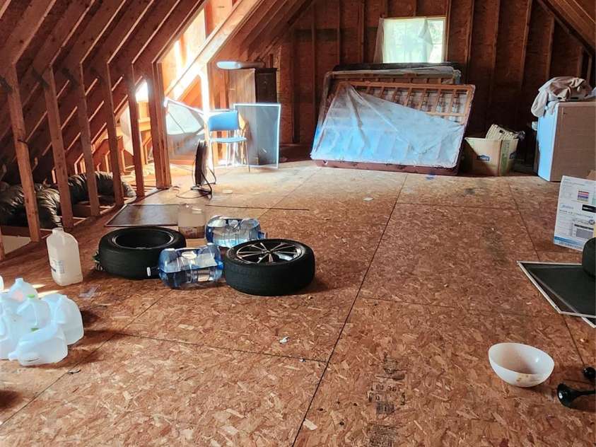 213 Vicki Way, Stanley, NC 28164.  MLS# CAR4372141, YatesRealty ID 18173. Unfinished attic