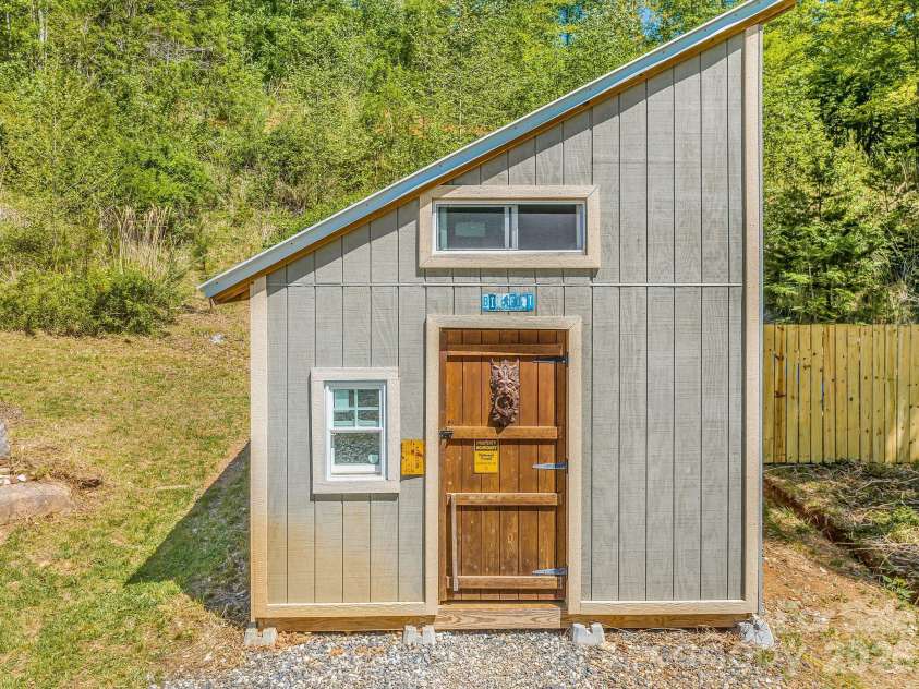 274 Poverty Branch Road, Barnardsville, NC 28709.  MLS# CAR4372195, YatesRealty ID 18179. Shed 