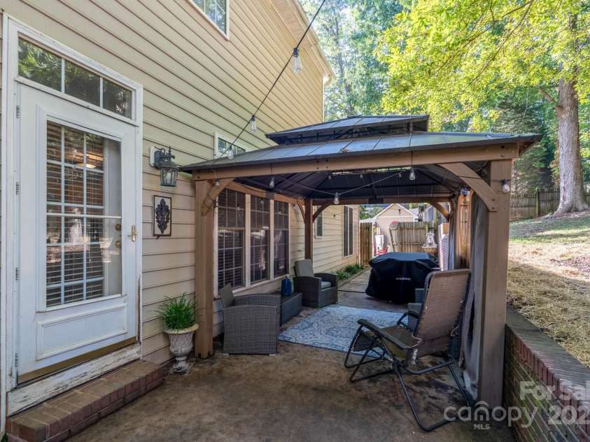 709 Carson Court, Kannapolis, NC 28083.  MLS# CAR4294117, YatesRealty ID 18184. Backyard Patio Gazebo