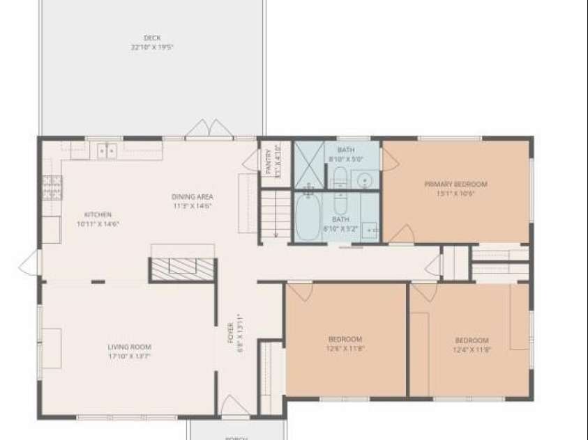 10 Lance Lane, Asheville, NC 28806.  MLS# CAR4328641, YatesRealty ID 18191. Floor Plan 2