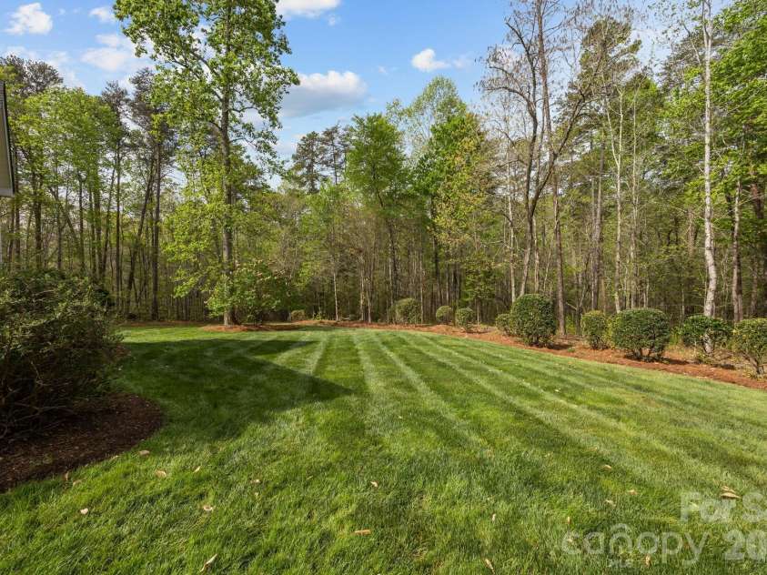 3143 James Plantation Drive, Denver, NC 28037.  MLS# CAR4366315, YatesRealty ID 18210. Expansive, usable backyard surrounded by mature trees, offering both privacy and space to enjoy the outdoors.