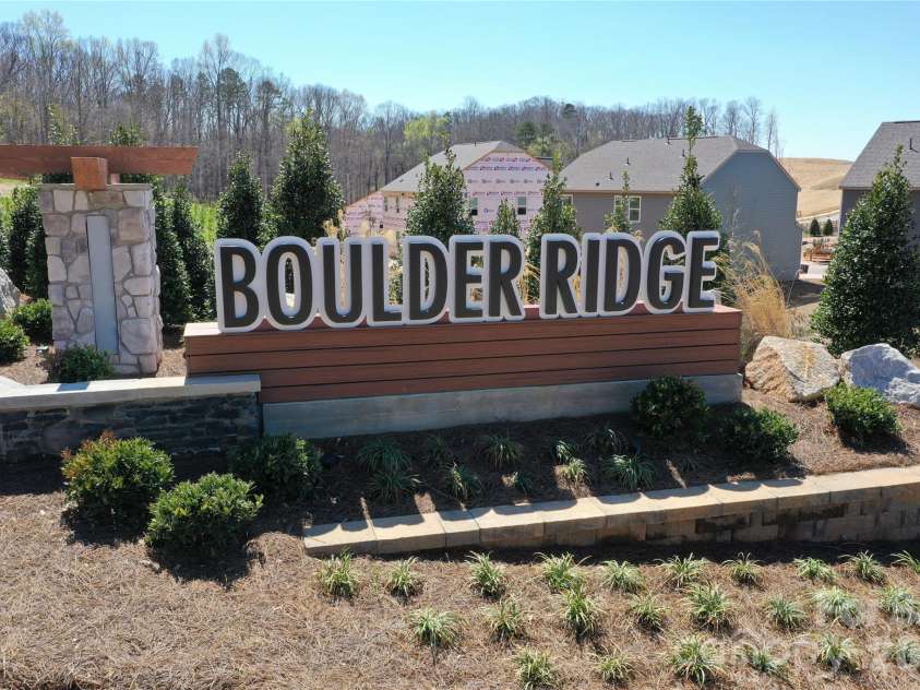 1719 Boulder Ridge Drive, Gastonia, NC 28052.  MLS# CAR4346176, YatesRealty ID 18235. Community sign