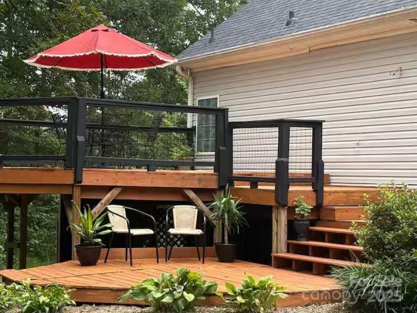 350 French Mountain Drive, Marion, NC 28752.  MLS# CAR4298373, YatesRealty ID 18236. Rear Deck