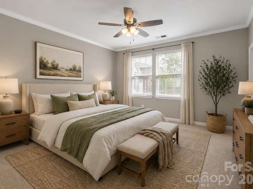 1017 Central Park Circle, Davidson, NC 28036.  MLS# CAR4365961, YatesRealty ID 18238. Virtually staged primary