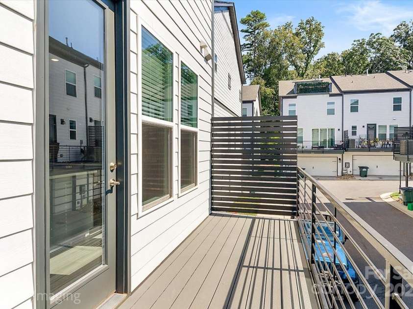 6027 Towering Oaks Drive, Charlotte, NC 28205.  MLS# CAR4298053, YatesRealty ID 18240. View from terrace