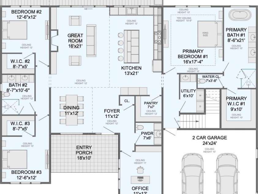 51 Bridgeway Drive, Candler, NC 28715.  MLS# CAR4258598, YatesRealty ID 18249. Main level plan