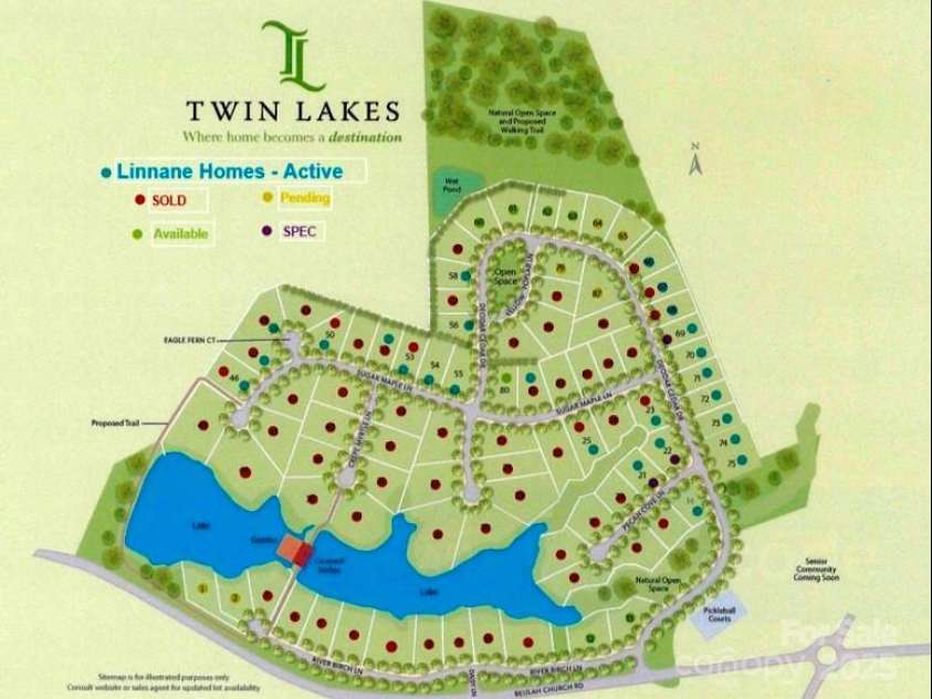 306 Sugar Maple Lane, Weddington, NC 28104.  MLS# CAR4257600, YatesRealty ID 18255. 13 Lots remaining