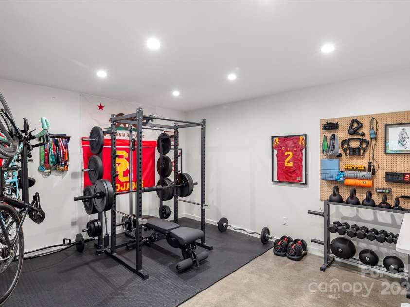 79 Euclid Boulevard, Asheville, NC 28806.  MLS# CAR4253101, YatesRealty ID 18258. Home gym dreams live here!