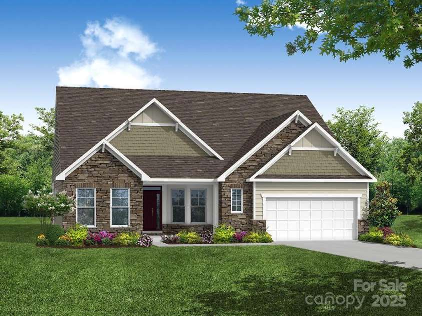 3056 Bent Willow Drive, Indian Trail, NC 28079.  MLS# CAR4223228, YatesRealty ID 18260. Homesite 175 features an Edgefield D floorplan with front load garage.