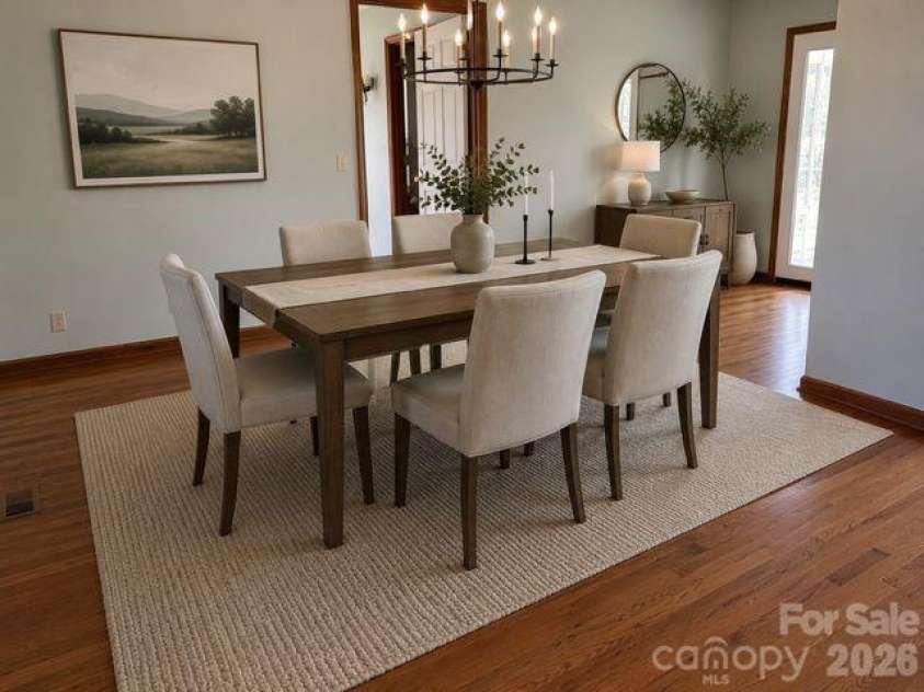1633 Jamestown Road, Morganton, NC 28655.  MLS# CAR4282271, YatesRealty ID 18279. Virtually Staged Dining rRoom