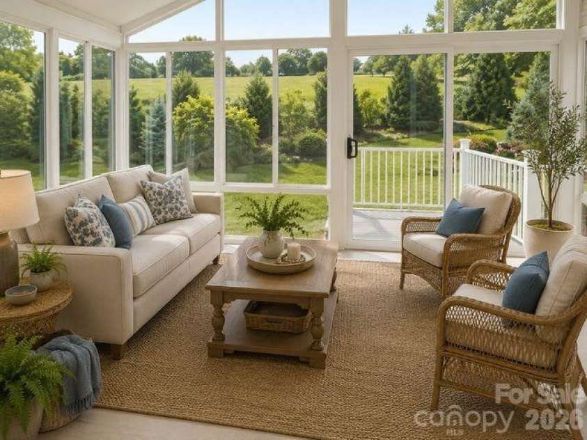 1633 Jamestown Road, Morganton, NC 28655.  MLS# CAR4282271, YatesRealty ID 18279. Virtually Staged Sunroom