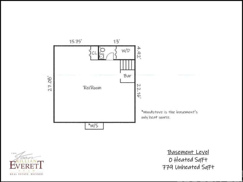 140 28th Avenue Drive, Hickory, NC 28601.  MLS# CAR4361083, YatesRealty ID 18306. Floor Plan Basement