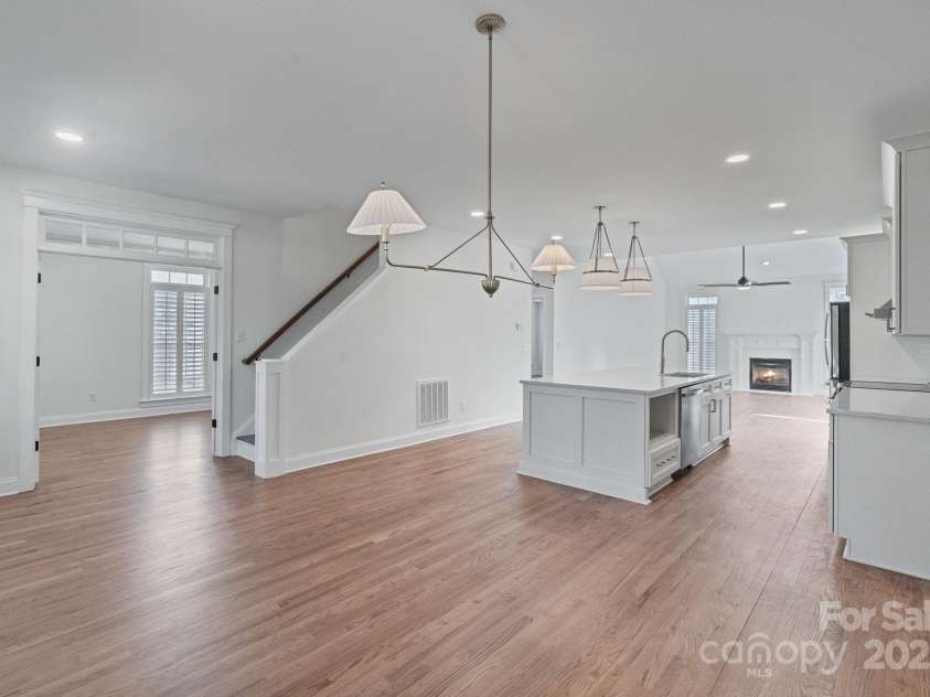 506 Academy Street, McAdenville, NC 28101.  MLS# CAR4330594, YatesRealty ID 18316. Open concept dining and kitchen 