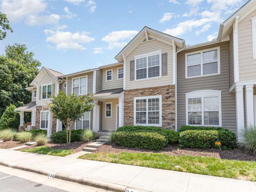 230 Dawn Mist Lane, Fort Mill, SC 29708.  MLS# CAR4264170, YatesRealty ID 18317. Townhome sits at the end of the street, with 2 parking spots for the townhome. Other guest parking is available as well.