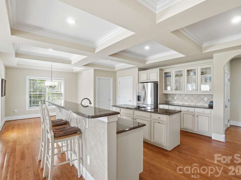 159 Riverchase Lane, Mooresville, NC 28115.  MLS# CAR4372819, YatesRealty ID 18318. COFFERED CEILING KITCHEN