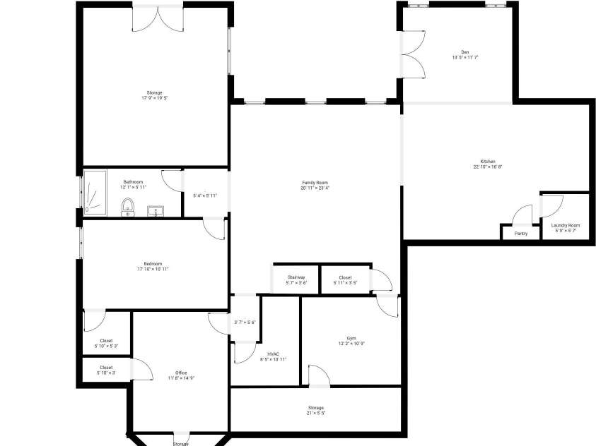 159 Riverchase Lane, Mooresville, NC 28115.  MLS# CAR4372819, YatesRealty ID 18318. LOWER LEVEL FLOOR PLAN