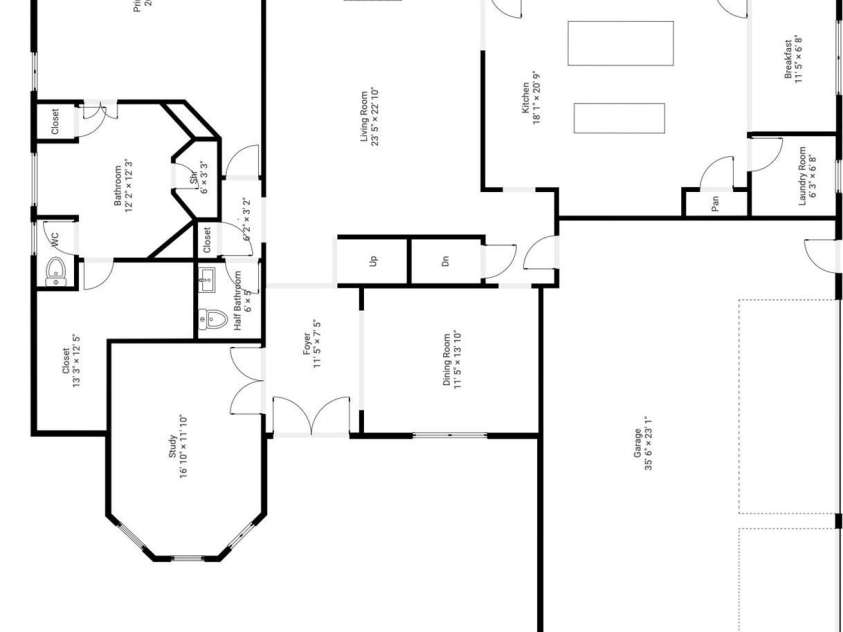 159 Riverchase Lane, Mooresville, NC 28115.  MLS# CAR4372819, YatesRealty ID 18318. MAIN LEVEL FLOOR PLAN