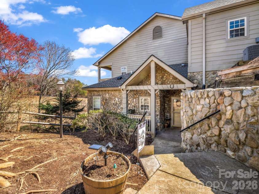 158 Stonecrest Court, Lake Lure, NC 28746.  MLS# CAR4230404, YatesRealty ID 1833. Condo entry, take steps down