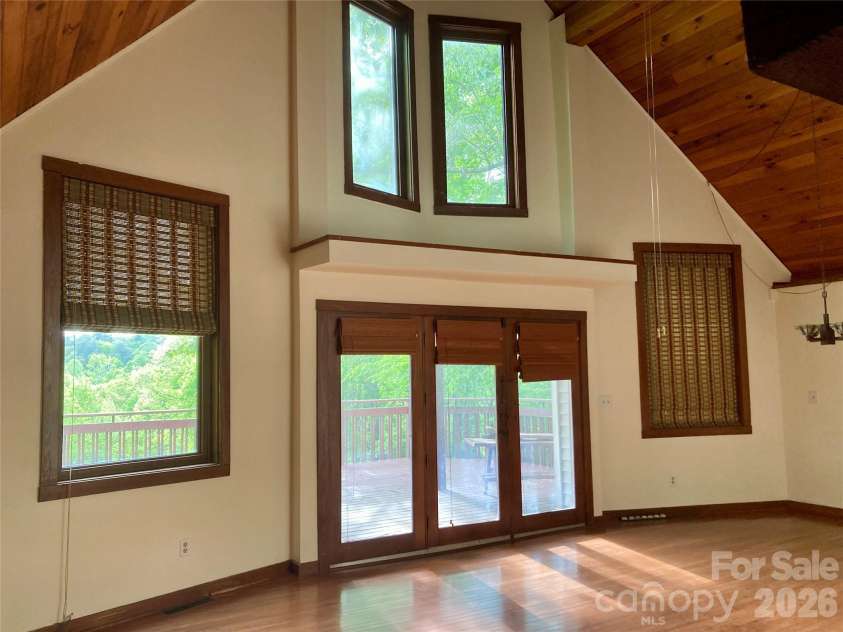 344 Mills River Road, Mills River, NC 28759.  MLS# CAR4374201, YatesRealty ID 18346. Great room from dining room side