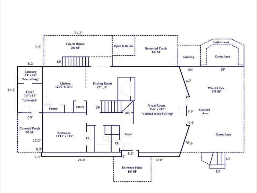 344 Mills River Road, Mills River, NC 28759.  MLS# CAR4374201, YatesRealty ID 18346. Main level floor plan