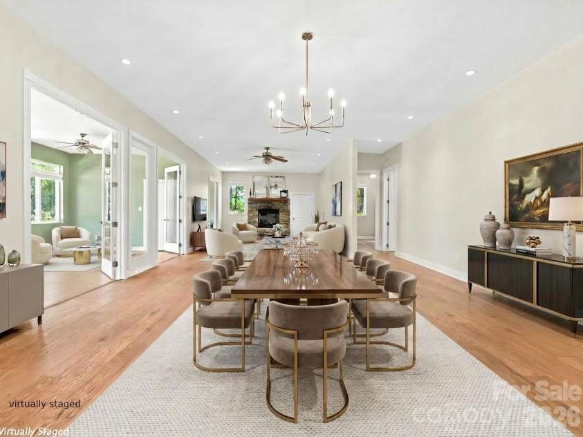 16 Chickadee Lane, Fairview, NC 28730.  MLS# CAR4375126, YatesRealty ID 18349. Great open space for dining and living room