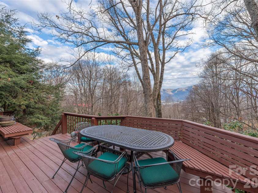 38 Laurelwood Lane, Waynesville, NC 28786.  MLS# CAR4338585, YatesRealty ID 1835. Deck with Views