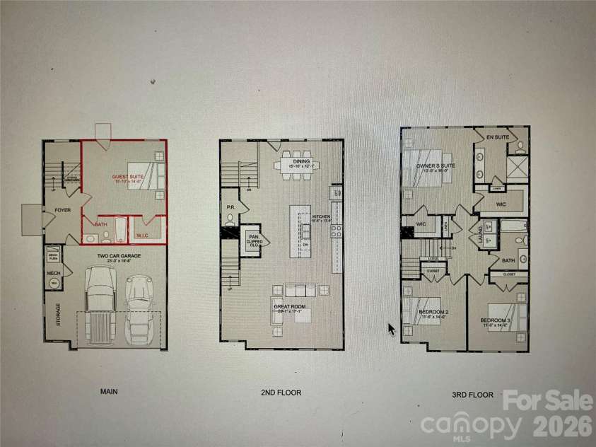 9240 Walnut Hill Road, Concord, NC 28027.  MLS# CAR4330355, YatesRealty ID 18358. Floor plan from builder
