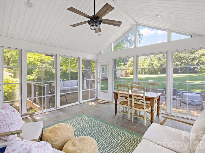 832 Stanfield Drive, Charlotte, NC 28210.  MLS# CAR4369316, YatesRealty ID 18372. EZ Breeze porch