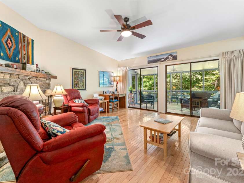 60 Holly Ridge Road, Pisgah Forest, NC 28768.  MLS# CAR4171351, YatesRealty ID 18375. Living room