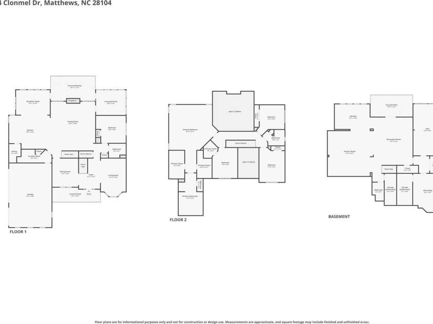 844 Clonmel Drive, Matthews, NC 28104.  MLS# CAR4366587, YatesRealty ID 18378. 