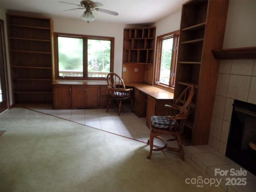 721 Kuenzel Eller Drive, Millers Creek, NC 28651.  MLS# CAR4179124, YatesRealty ID 184. Large Office with Built-In Storage Shelves
