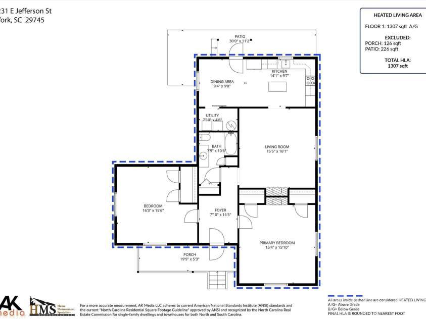 231 Jefferson Street, York, SC 29745.  MLS# CAR4365784, YatesRealty ID 18403. 
