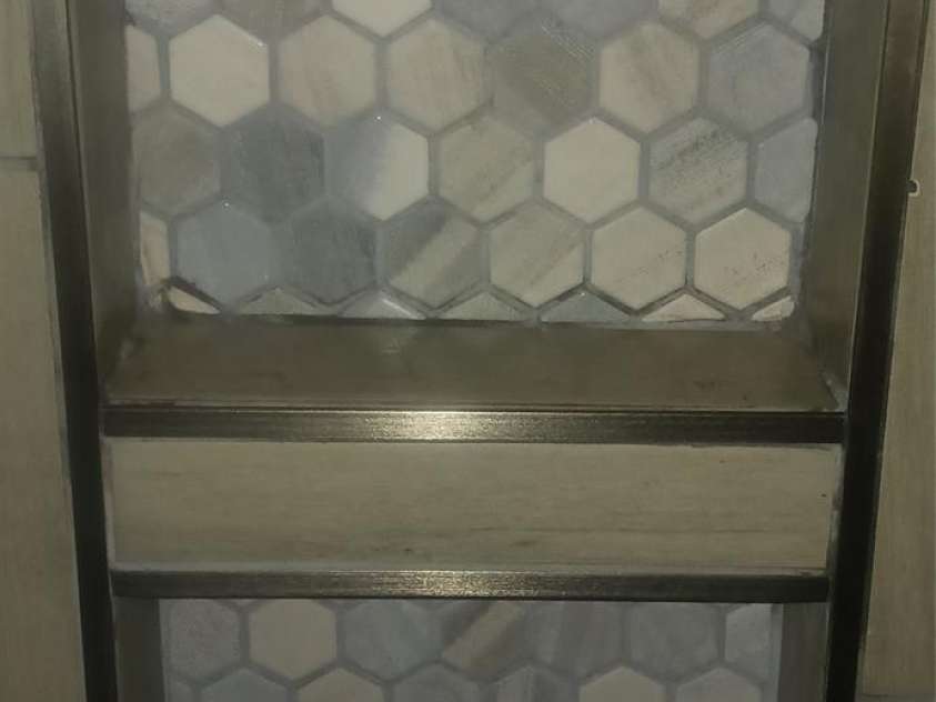 105 Inman Avenue, Bessemer City, NC 28016.  MLS# CAR4337137, YatesRealty ID 18408. Shower Niche