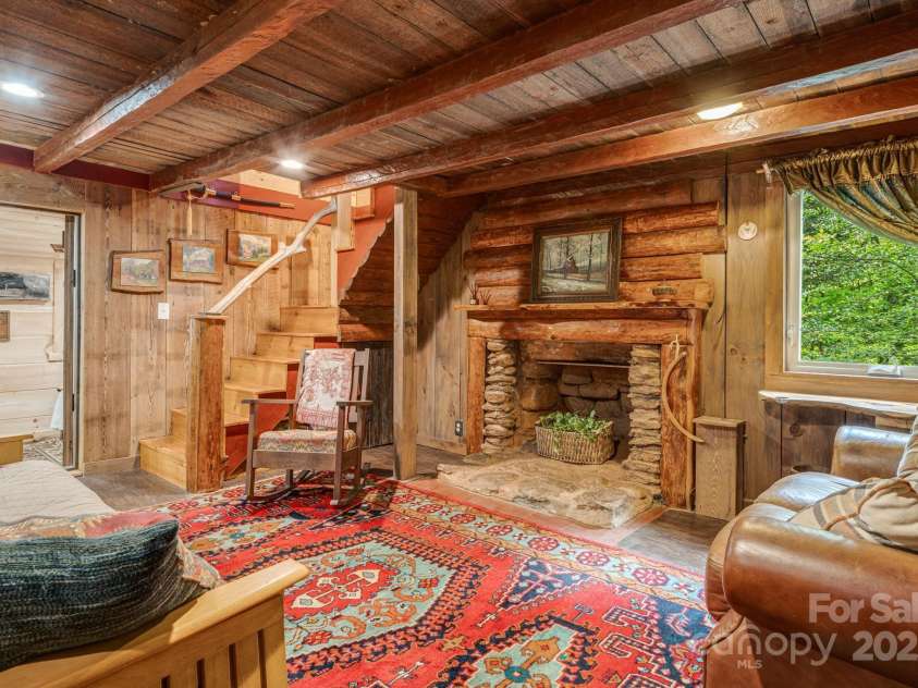 482 Pheasant Street, Lake Lure, NC 28746.  MLS# CAR4253575, YatesRealty ID 18417. Living Area From Front Entrance Door