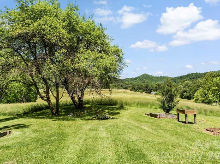 514 Roy Forrester Road, Mars Hill, NC 28754.  MLS# CAR4367162, YatesRealty ID 18420. Back Yard with Bailey Mountain View